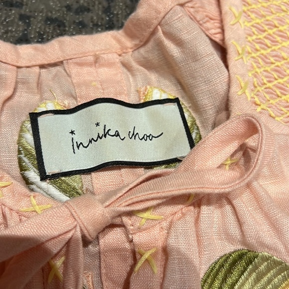 INNIKA CHOO HANS UFMAFROK Mini SMOCK in Peach- one size fits all - Picture 3 of 8